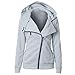 Produktbild Hhckhxww Damen Fleece Pullover Damen Herbst/Winter Kapuze Langarm Langarm Diagonal ReißVerschluss Top