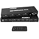 4K HDMI Matrix 4x4 - Tendak 4K@30Hz 4 In 4 Out HDMI Matrix Switcher Splitter Umschalter Unterstützt RS232 Steuerung HDCP 1.4 EDID HDR 3D Mit IR-Fernbedienung
