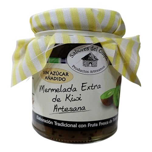 Mermelada de Kiwi Sin Azúcar Artesana 280g | Producto Gourmet Natural | Elaborada con Kiwis de Cosecha Propia | Textura Cremosa | Ideal Desayunos y Postres