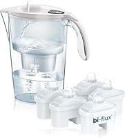 LAICA Stream Line Caraffa Filtrante - 2,3L - Colore Variabile - Timer Digitale - 6 Filtri bi-flux Inclusi, Preserva i Sali Minerali Utili all'Organismo e Riduce le Sostanze Indesiderate-Made in Italy