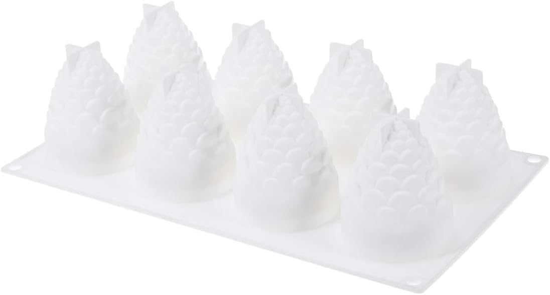 Pine Cone Cake Mold 8 Lattices Silicone for Microwave Mousse