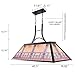 TOCHIC Vintage 3-Light Pool Table Light Pendant with Tiffany-Style Printed Shade for Game Room 7 ft/8 ft/9 Feet Snooker Billiards Light Man Cave Club Kitchen Island Bar Game Dinning Room