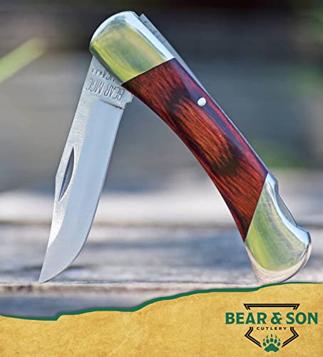 Bear & Son 205R Rosewood Midsize Lockback Knife, 3 3/4-Inch #TOP4