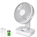 ArsMotin Tischventilator Automatisch Oszillierend, Leise 30 dB, Sanfter Luftstrom, 4500mAh Akku, USB-C, LED Display, Abnehmbar, 4 Geschwindigkeiten, Klein & Tragbar für Büro, Zuhause Ventilador USB W