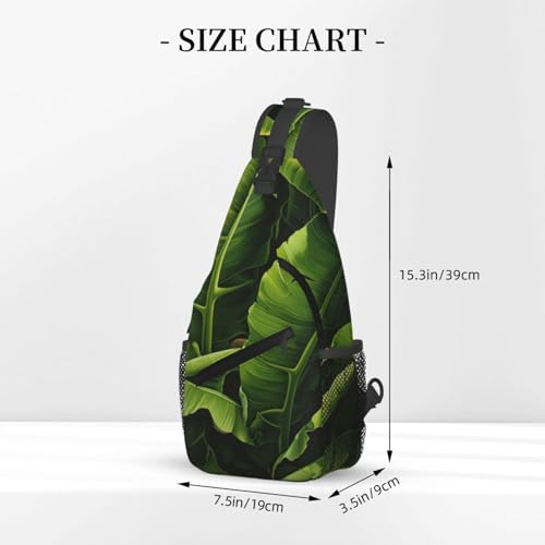 Bolso cruzado Fresh Banana Leaves unisex casual miniatura 3