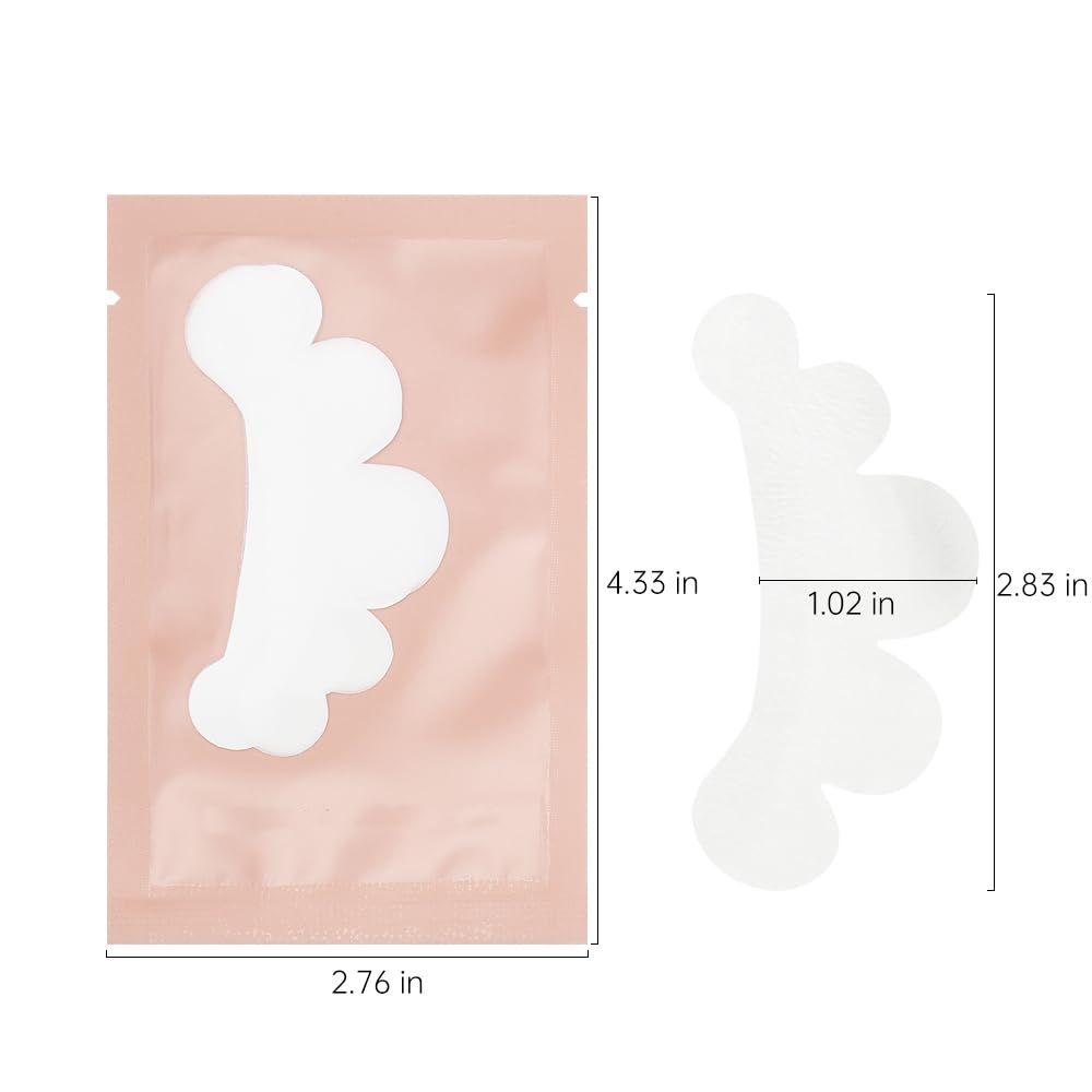 100 pares de almohadillas de gel para ojos debajo de gel, extensiones de pestañas, sin pelusas, almohadillas de máscara de ojos con hidrogel, herramientas de belleza (rosa) 2