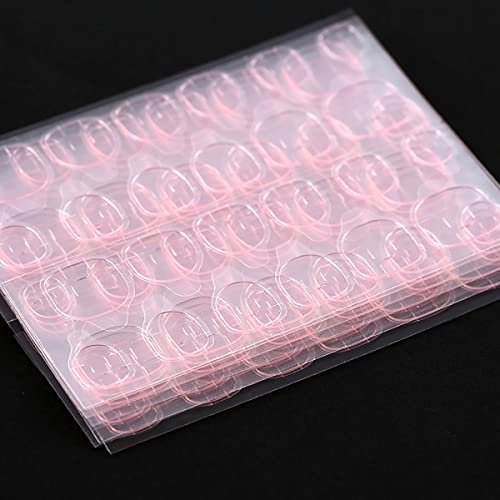 Nibiru 10 Sheets Nail Adhesive Tabs, Environmentally Waterproof Nail Art Tools Double-Side Nail Glue Sticker Jelly Gum For False Nails Press On Nails (Pink, 0.03Mm) #TOP13