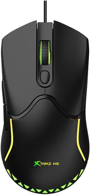 Top-down view of Xtrike Me GM-217 mouse showing buttons and scroll wheel