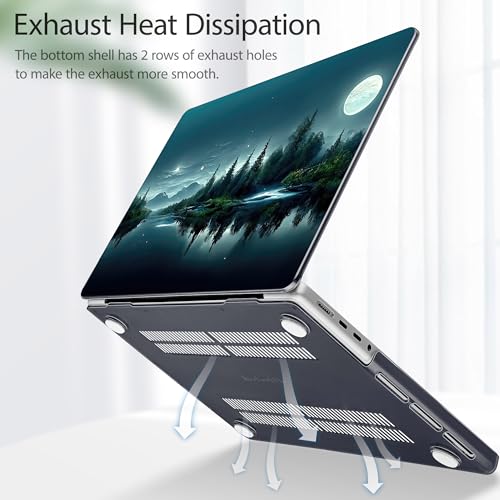 Tuiklol for MacBook Pro 14 Inch Case 2026 2025 2024 2023 2022 2021 Release M5/M4/M3/M2/M1 A2442 Pro/Max,Hard Shell Case with Screen Protector for Touch ID, Night Forest by Tuiklol - Used condition - Image 3