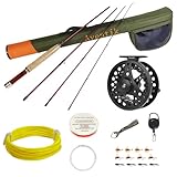 Aventik Whisperer Fly Fishing Rod and Reel Combo, 6FT 0/1/2/3wt, 7FT 3/4wt, Freshwater Ultra Light Fly Fishing Starter Kit with Cordura Rod Case(6'8'' LW2/3 Combo)