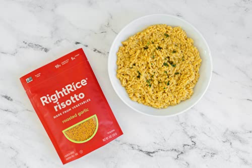 Rightrice Risotto – Roasted Garlic (6Oz. Pack Of 3) - Made From Vegetables - High Protein, Vegan, Non-Gmo, Gluten Free #TOP5