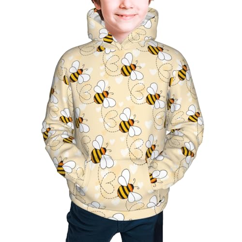 Small Bees Kid Hoodies Boys Sweatshirts Girls Pullover with Pocket3