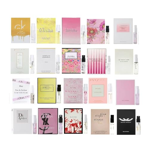 Women’s Perfume Samples Sets High End Designer Fragrance Sample Perfumes for Women(Pack of 20 Sample Vials)