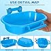 Toyvian Bird Bath for Cage: 8.45 Inch PP Hanging Bird Bath Basin - Lightweight & Easy Cleaning - Reusable Parrot Bathtub Box for Cages and Outdoor Aviaries (Blue)