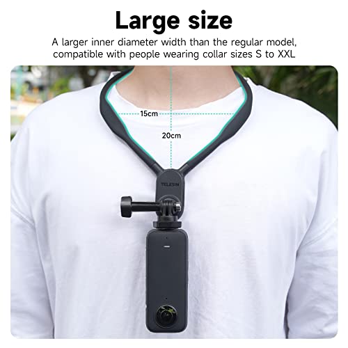 TELESIN SE Neck Mount Flexible POV Holder for GoPro Hero 13/1211/10/9/8/7/6/5, DJI Action 6/5/4 Osmo 360 Nano, Insta360 - Image 4