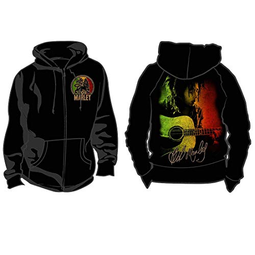 Bob Marley Lion Zip Hoodie Black