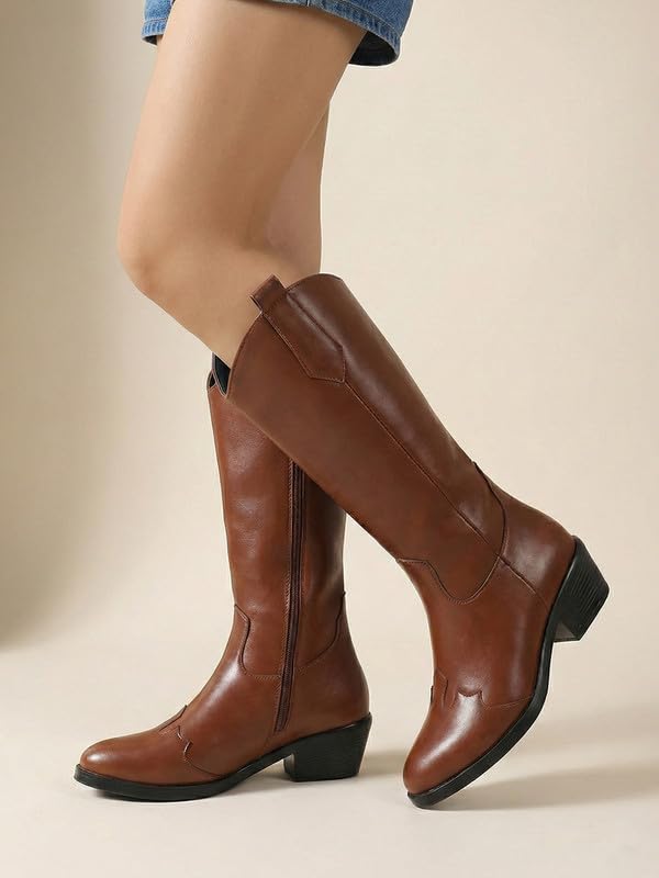 Image of FAUSTO Women Flared Heel Boots