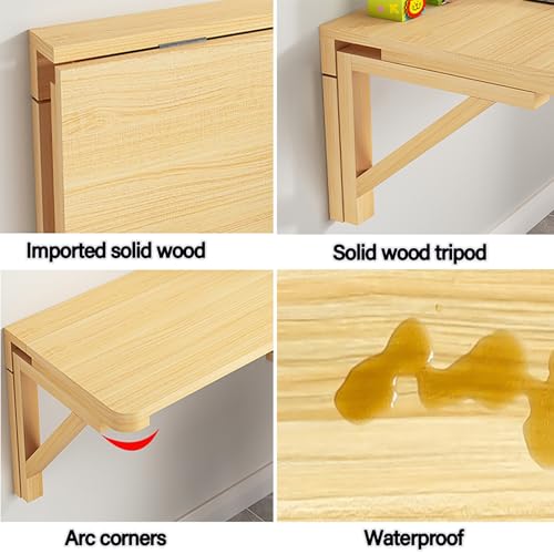 Table pliante murale pour partager un repas en cuisine ou télétravailler - 4