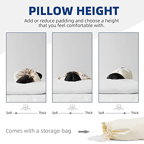 Hoperay Bed Neck Pillows For Sleeping - Bedding Shredded Memory Foam Firm Pillow - Support Side Sleeper Pillow - Adjustable Loft Washable Removable Cooling Bamboo Derived Rayon Pillowcase #TOP4