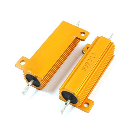 FACSER - FACSER 2 pièces borne de cosse Ton Or axia-l dissipateur Thermique résistance en Aluminium 50 W 3 ohms (2 pièces borne de cosse Ton Or axia-l radiateur Aluminium résistance 50 W 3 ohms