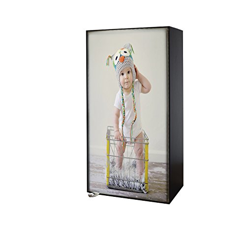 CAJA DE LUZ LED PERSONALIZADA VERTICAL 15X30CM 2 CARAS TEXTIL IMPRESO BEBES, CUADRO LUMINOSO LAMPARA MESITA DE NOCHE