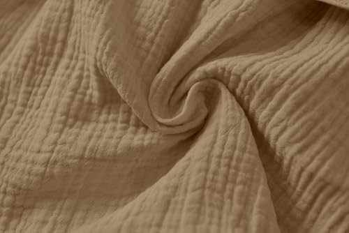 Image of Organic Cotton Toddler Bathrobe, Soft and Breathable Baby Robe for Kid, Boy& Girl Hooded Robe Muslin