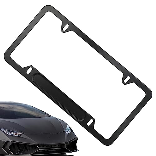 Yajimsa Soporte para matrícula Coche | Decoración Exterior a Prueba Herrumbre Accesorios para automóviles Cubierta Placa Etiqueta para automóvil | Etiquetas Marco Soporte Placa