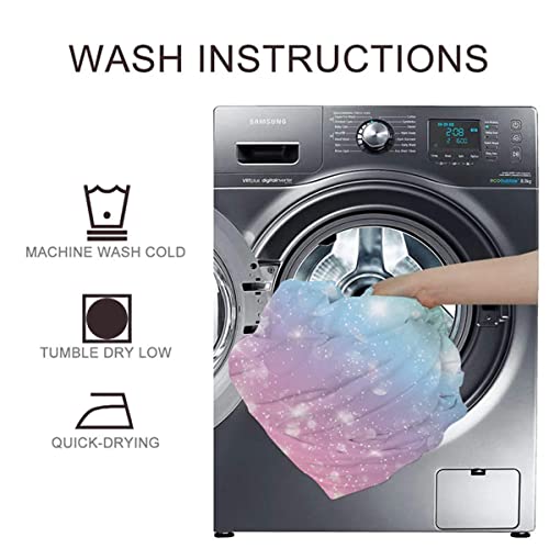 Urlinens Rainbow Fitted Sheet And Pillowcase Set Twin Size, Tie Dye Pastel Glitter Bed Sheet For Kids Girls Teens, Soft Microfiber Fun Girly Rainbow Bedding Decor 2 Piece Colorful Sheet Set #TOP6