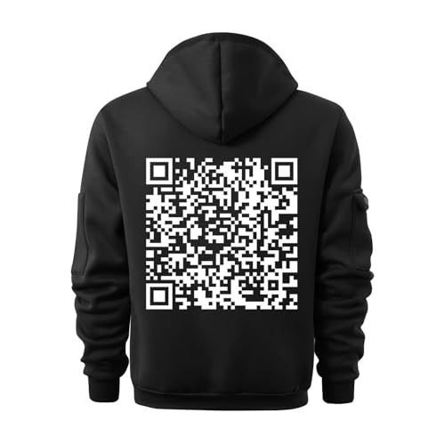 Funny Hoodies for Men Hoodie Unisex - Qr Scan Code Sweatshirt Quarter Zip Pullover Sweatshirt Casual Outfits4