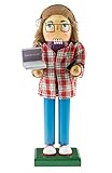 Clever Creations Software Developer Nutcracker | Developer Nutcracker Comes with Laptop and Cellphone | Wearing Plaid Shirt, Glasses and Headphones | Developer Nutcracker Stands at 10