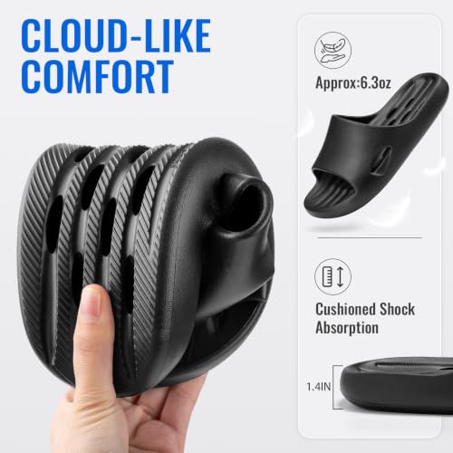 Image of Aoowoll Mens Shower Shoes With Holes Dry Quickly Bath Slippers Womens Non Slip Indoor Home Bedroom Pool Spa Guest College Dorm