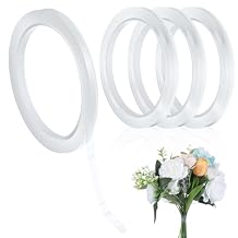 4Pcs Clear Floral Tape, Waterproof Floral Tape, Flowers Thin Flower Tape Floral Arrangements Supplies for Flower Arrangements Supplies Craft Corsages Wedding