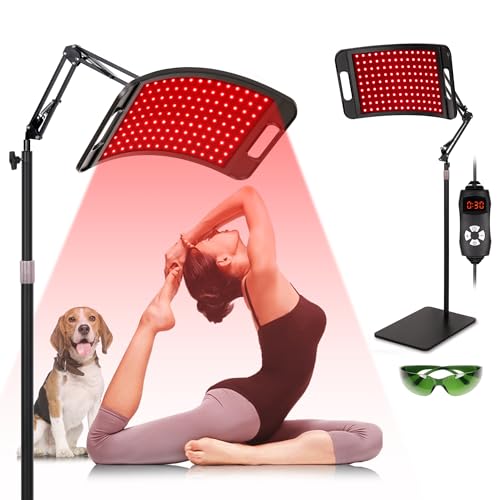 Image of Red Light Therapy Panel with Stand, 126 LEDs 660nm & 850nm