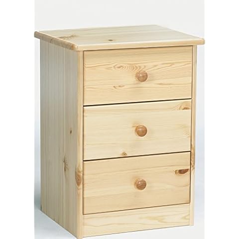 Erst-Holz® 90.20-K03 Elke Nachttisch Kiefer massiv 3 Schubläden Cover