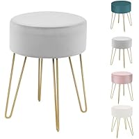HOMASIS Taburete para Maquillaje de Aseo, puf de Terciopelo,