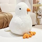 Xiyocadt Taube Plüschtier,Vogel Kuscheltier,Niedliches Plüschtäubchen Kuscheltier,Plüschtaube Plüsch Taube Vogel Puppe Für Kinder,Sicheres Pp Für Familie,Freunde,Kollegen (30cm,weiß)