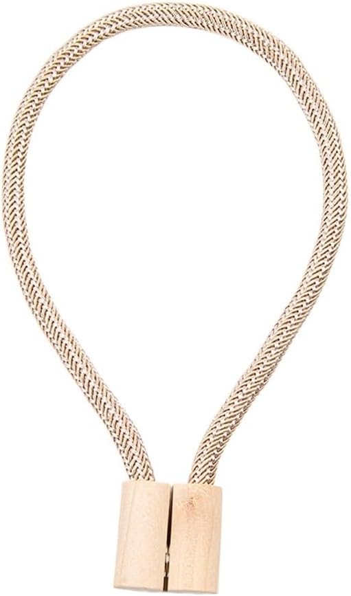 FMURY Wood Magnetic Buckle Strap No Punching No Installation Curtain Strap Curtain Buckle