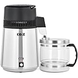 CO-Z Water Distiller, Water Purifier for Home, 4L Stainless Steel Distilled Water Machine with Glass Container, Water Distillation Kit for Sterile Water, Still Distiller for Drinking CPAP Machine