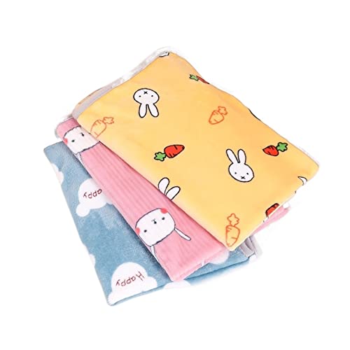 YUEMOL Manta para Perros Manta de Franela for Perros y Gatos de 3 Piezas, Engrosada for otoño e Invierno Cozy Pet Supplies Manta for Gatos y Perros (Color : A, Size : 40 * 60CM) Cover