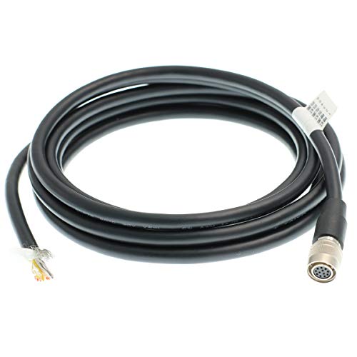 DRRI Hirose 12Pin Female HR10A-10P-12S to Leadwires I/O Cable for Basler Camera Aviator GigE(1M), Straight 12pin cable