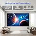 Beamer Leinwand Outdoor mit Stativ, Tragbar Projektor Leinwand 100 Zoll, 16:9 4K HD Projektor Leinwand Tragbar, Filmleinwand Indoor Projektor Tragbare Outdoor Kino für Heimkino Gartenkino Theater