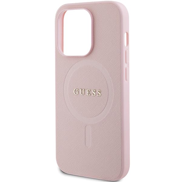 GUESS Custodia Rigida Per IPhone 13 Pro Max: Collezione 4G Printed Stripes, Rosa, Con MagSafe