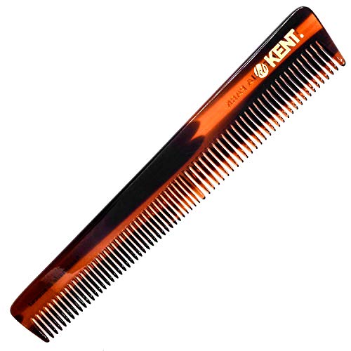 Kent 4T 6 Inch Limited Edition Double Tooth Hair Dressing Comb, Fine Wide Tooth Dresser Comb For Hair, Beard and Mustach