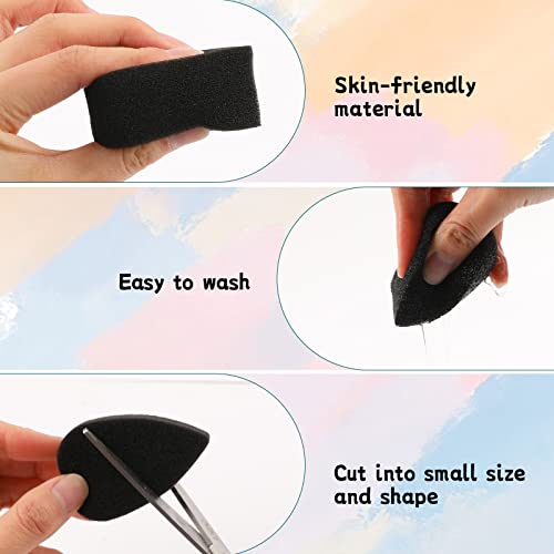10Pcs Face Paint Sponges Painting Sponge High Density Face Painting Supplies For Art Work And Body Painting Tear Drop (Black) #TOP3
