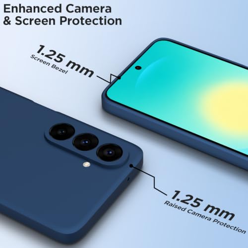 Image of Outlouders Back Cover for Samsung Galaxy M47 5G / A27 5G | Camera Protection | Durable Soft Matte Silicone Bumper Case (Blue)