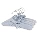 Neoviva Denim Coated Fabric Hanger Set with Wood and Sponge Padded for Baby, Pack of 5, Solid Skyway Blue