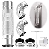 Hicarer 4 Inch 3 ft Semi Rigid Aluminum Dryer Vent Hose Kit 90 Degree