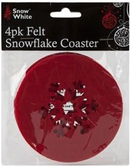 Christmas Snowflake Coasters - Pack of 4