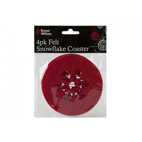 Christmas Snowflake Coasters - Pack of 4
