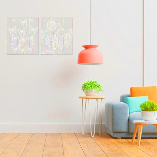 Image of 4PCS Iridescent Plexiglass Sheets 1 /8 inch Thick, Colored Acrylic Sheet 12x12 Inch Plastic Sheets Plexiglass Sheet Radiant Acrylic Panel for Signs, Lighting, DIY Crafts